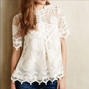 HD in Paris Pineapple Blouse, Size 4